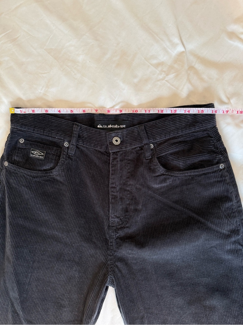NWT Quicksilver Landers Cord Pants Regular Fit Corduroy 5-Pocket Black Men’s 32 - Picture 8 of 14